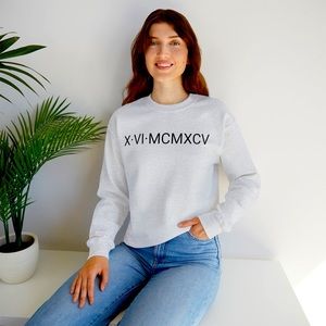 Custom Roman Numeral Sweatshirt | Gift for Couples |Anniversary Gift | Christmas